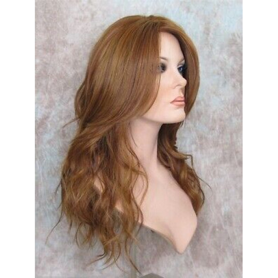 SUNDAY | Strawberry Auburn Long Wig Heat OK Long Bangs Skin Part Wigs 