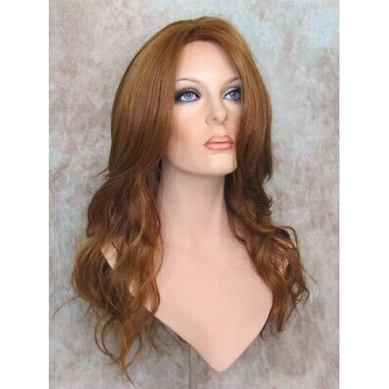 SUNDAY | Strawberry Auburn Long Wig Heat OK Long Bangs Skin Part Wigs 