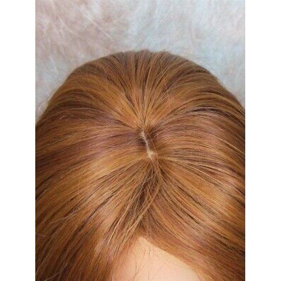 SUNDAY | Strawberry Auburn Long Wig Heat OK Long Bangs Skin Part Wigs 