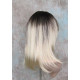 CHEYENNE | Champagne Blonde Medium Wig Beveled Face Frame Layers Skin Part Bang 