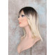 CHEYENNE | Champagne Blonde Medium Wig Beveled Face Frame Layers Skin Part Bang 