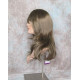 ALICIA | Dark Ash Blonde Long Wig Layers Skin Part Full Bangs 