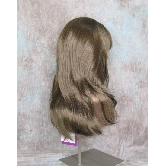 ALICIA | Dark Ash Blonde Long Wig Layers Skin Part Full Bangs 