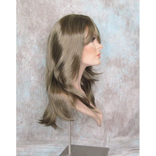 ALICIA | Dark Ash Blonde Long Wig Layers Skin Part Full Bangs 