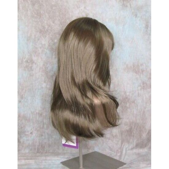 ALICIA | Dark Ash Blonde Long Wig Layers Skin Part Full Bangs 