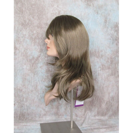 ALICIA | Dark Ash Blonde Long Wig Layers Skin Part Full Bangs 