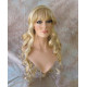 OLIVIA | Butterscotch Blonde Mix Curls Long Wig 21" Skin Side Part Bangs 