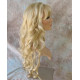OLIVIA | Butterscotch Blonde Mix Curls Long Wig 21" Skin Side Part Bangs 