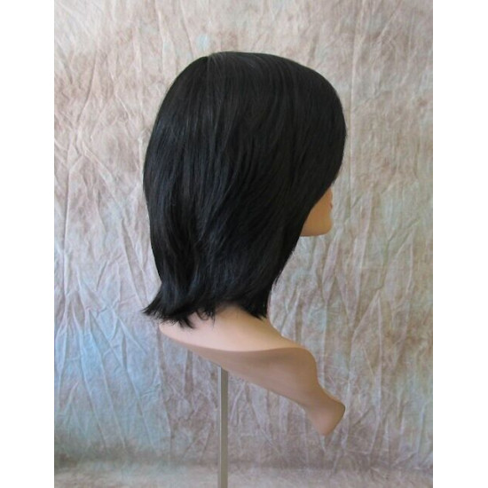 ALWAYS SEXY | Jet Black Medium Wig Long Bangs Layers Flicked Back