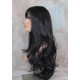 KRISTEN | Natural Black Long Wig HEAT OK Layers Swept Bangs Skin Crown Wigs
