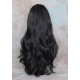 KRISTEN | Natural Black Long Wig HEAT OK Layers Swept Bangs Skin Crown Wigs