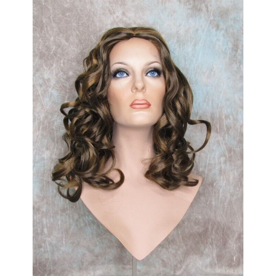 NAOMI | Brown Strawberry Mix Long Wig Spiral Curl Skin Top Off Center Part