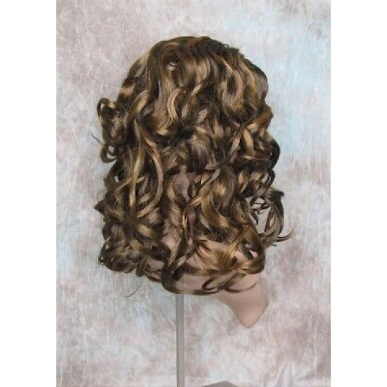 NAOMI | Brown Strawberry Mix Long Wig Spiral Curl Skin Top Off Center Part