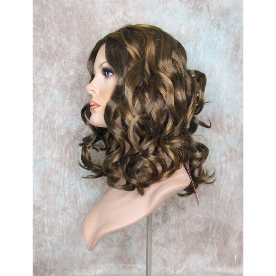 NAOMI | Brown Strawberry Mix Long Wig Spiral Curl Skin Top Off Center Part