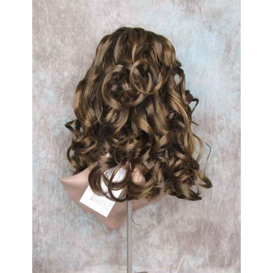 NAOMI | Brown Strawberry Mix Long Wig Spiral Curl Skin Top Off Center Part