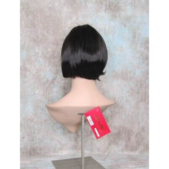 JESSICA | Dark Brown Short Bob Wig Full Bangs Tapered Back 