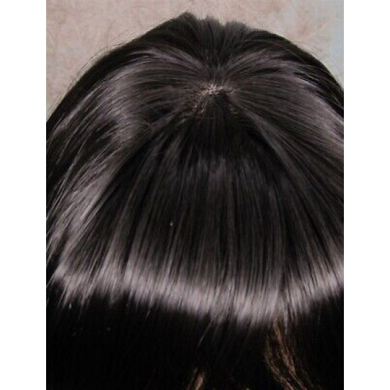 JESSICA | Dark Brown Short Bob Wig Full Bangs Tapered Back 