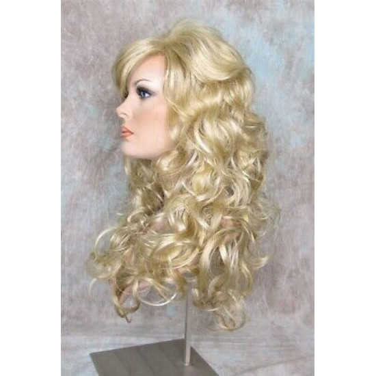DAREEN | Medium Blonde Mix Long Wig Curly All over Sexy Bangs Perfect 4 "Barbie"
