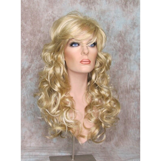 DAREEN | Medium Blonde Mix Long Wig Curly All over Sexy Bangs Perfect 4 "Barbie"