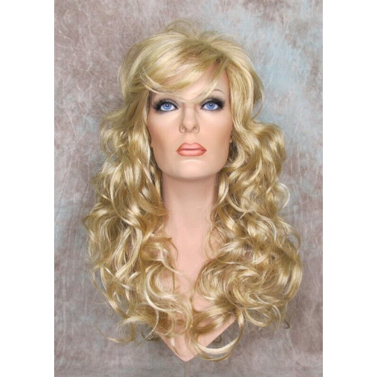 DAREEN | Medium Blonde Mix Long Wig Curly All over Sexy Bangs Perfect 4 "Barbie"