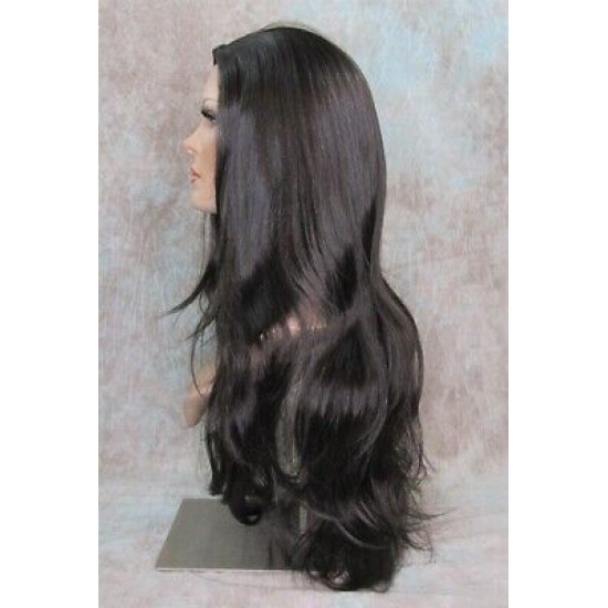 ASHANTI | Dark Brown Long Wig Layered Full Skin Top 29" Wigs US 