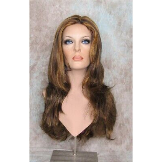 LINDA | 3 Tone Brown Auburn Long Wig Luscious Layers Full Skin Top 26"