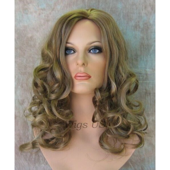 NAOMI | Honey Golden Blonde Mix Long Wig Spiral Curl Skin Top Off Center Part