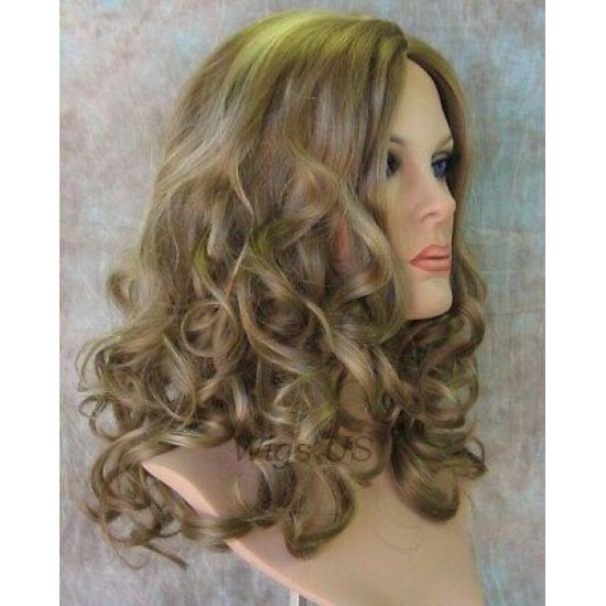 NAOMI | Honey Golden Blonde Mix Long Wig Spiral Curl Skin Top Off Center Part