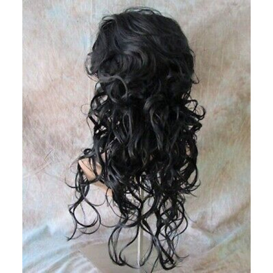 DAREEN | Jet Black Long Wig All Over Sexy Curls 