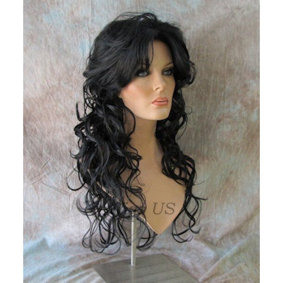 DAREEN | Jet Black Long Wig All Over Sexy Curls 