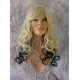 VEGAS | Light Blonde Black Long Wig Curls Bangs Heat OK Wigs 613/Black