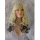 VEGAS | Light Blonde Black Long Wig Curls Bangs Heat OK Wigs 613/Black