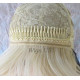 VEGAS | Light Blonde Black Long Wig Curls Bangs Heat OK Wigs 613/Black