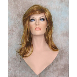 PAULINE | Auburn Blonde Mix Long Wig Long Layered Shag Bangs 