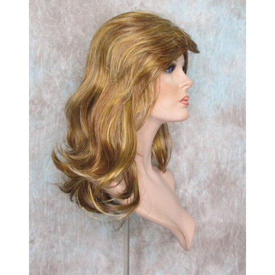 PAULINE | Auburn Blonde Mix Long Wig Long Layered Shag Bangs 