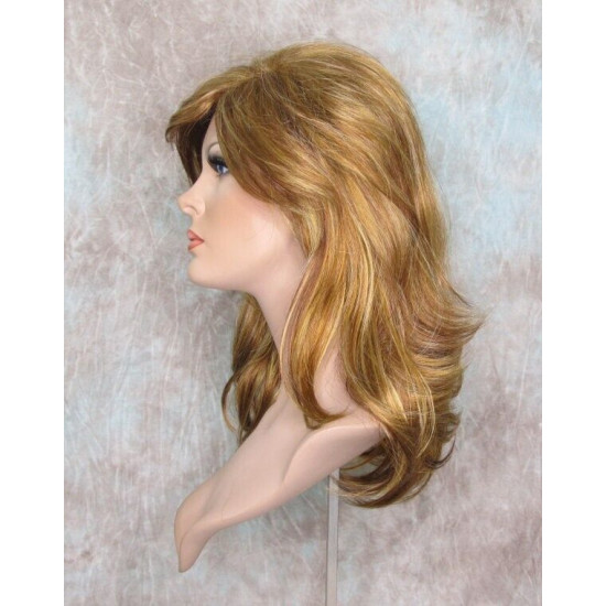 PAULINE | Auburn Blonde Mix Long Wig Long Layered Shag Bangs 