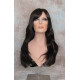 LINDA B | Dark Brown Long Wig Layers Bangs Skin Part Gentle Waves 