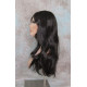 LINDA B | Dark Brown Long Wig Layers Bangs Skin Part Gentle Waves 