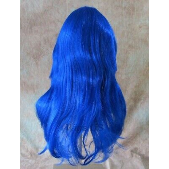 CELENA | Long Wig Dark Blue Wavy Layers Stylish Wig - Very Versatile 