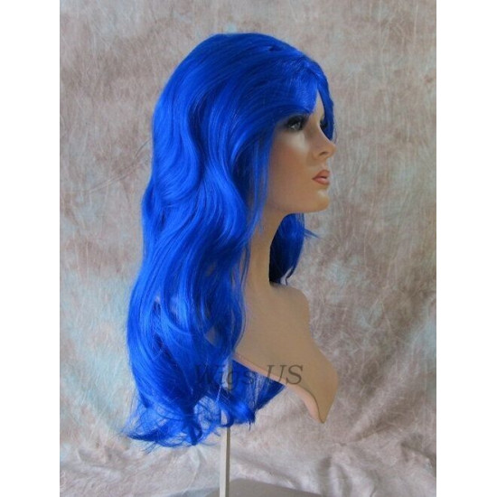 CELENA | Long Wig Dark Blue Wavy Layers Stylish Wig - Very Versatile 