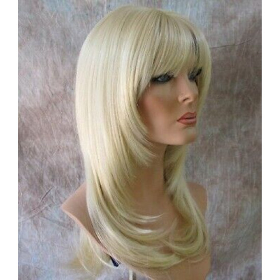 SHARON | Light Blonde Long Face Frame Wig Skin Part Layers