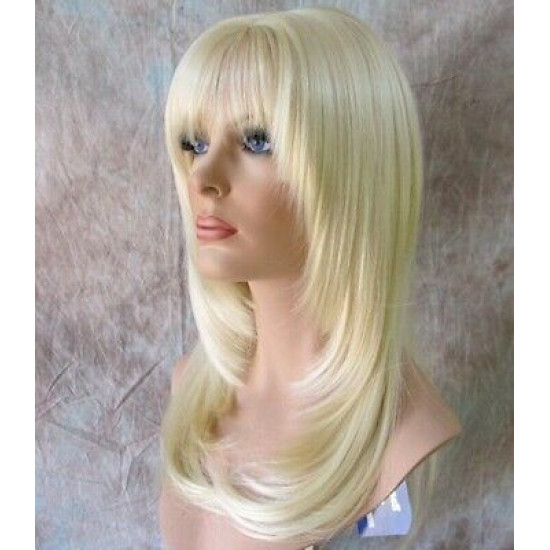 SHARON | Light Blonde Long Face Frame Wig Skin Part Layers