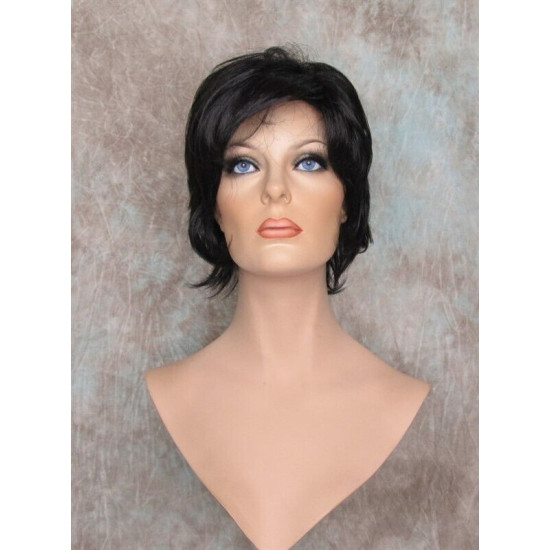 SWANNA | Black Short Wig Shorter Full Body Layers Bangs 
