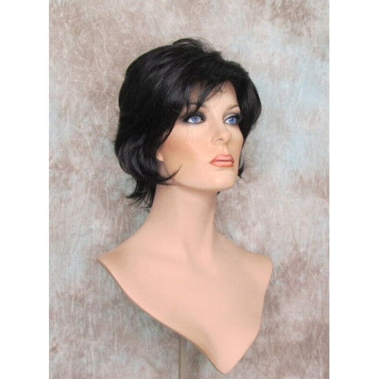 SWANNA | Black Short Wig Shorter Full Body Layers Bangs 