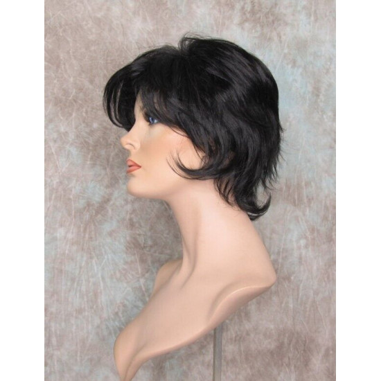 SWANNA | Black Short Wig Shorter Full Body Layers Bangs 