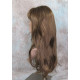 LINDA B | Golden Brown Long Wig Layers Bangs Skin Part Gentle Waves 