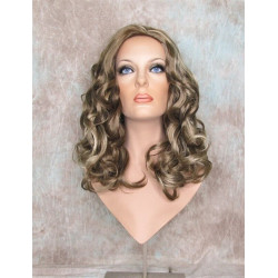 NAOMI | Ash Blonde Mix Long Wig Spiral Curl Skin Top Off Center Part