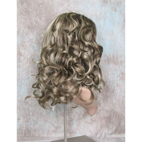 NAOMI | Ash Blonde Mix Long Wig Spiral Curl Skin Top Off Center Part