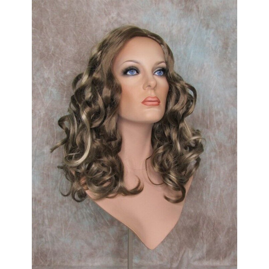 NAOMI | Ash Blonde Mix Long Wig Spiral Curl Skin Top Off Center Part