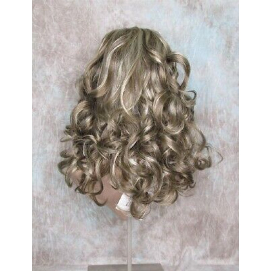 NAOMI | Ash Blonde Mix Long Wig Spiral Curl Skin Top Off Center Part